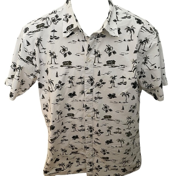 LOCAL MOTION Hawaii Surf Beach Aloha Shirt Men L Large - Picture 1 of 5